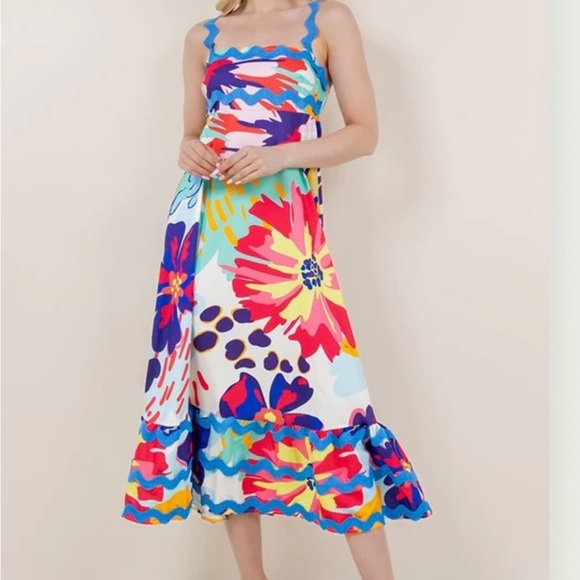 HAUSEN • Ric Rac midi dress - Picture 2 of 5